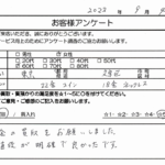 東京都 文京区 / 60代 / 女性のお客様からいただいたお声