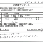 埼玉県 さいたま市 / 20代 / 女性のお客様からいただいたお声