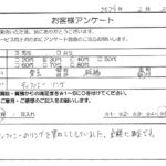 東京都 板橋区 / 30代 / 男性のお客様からいただいたお声