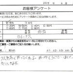 東京都 板橋区 / 30代 / 男性のお客様からいただいたお声