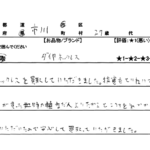 千葉県 市川市 / 20代 / 男性のお客様からいただいたお声