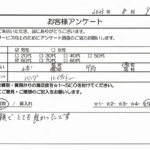 山梨県甲府市 / 60代 / 男性のお客様からいただいたお声