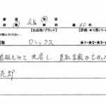 広島県 広島市 / 60代 / 男性のお客様からいただいたお声