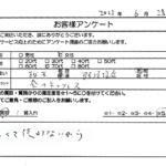 栃木県 那須塩原市 / 70代 / 男性のお客様からいただいたお声