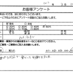 東京都 / 50代 / 男性のお客様からいただいたお声