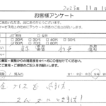 東京都 杉並区 / 60代 / 男性のお客様からいただいたお声