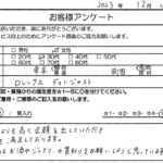 東京都町田市 / 30代 / 女性のお客様からいただいたお声