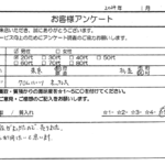 東京都 杉並区 / 20代 / 男性のお客様からいただいたお声