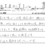 千葉県 市川市 / 20代 / 男性のお客様からいただいたお声