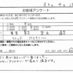 東京都 足立区 / 40代 / 女性のお客様からいただいたお声