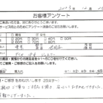 東京都 世田谷区 / 60代 / 女性のお客様からいただいたお声