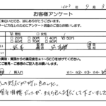 熊本県 熊本市 / 50代 / 男性のお客様からいただいたお声