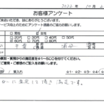 千葉県 浦安市 / 60代 / 女性のお客様からいただいたお声