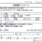 東京都 世田谷区 / 40代 / 女性のお客様からいただいたお声