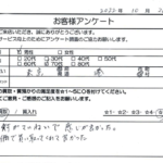 東京都 港区 / 70代 / 男性のお客様からいただいたお声