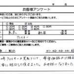 東京都 新宿区 / 40代 / 女性のお客様からいただいたお声