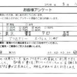 東京都中野区 / 40代 / 男性のお客様からいただいたお声