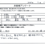 神奈川県横浜市 / 40代 / 男性のお客様からいただいたお声