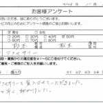 栃木県 栃木市 / 50代 / 男性のお客様からいただいたお声