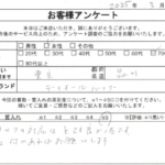 東京都 品川区 / 70代 / 女性のお客様からいただいたお声