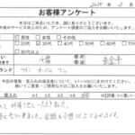 千葉県 東金市 / 30代 / 男性のお客様からいただいたお声