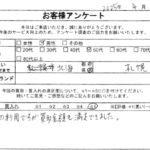 北海道 札幌市 / 50代 / 男性のお客様からいただいたお声