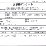熊本県 熊本市 / 70代 / 女性のお客様からいただいたお声