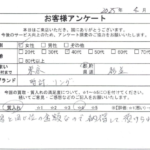 東京都 杉並区 / 40代 / 女性のお客様からいただいたお声