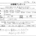 北海道 札幌市 / 50代 / 女性のお客様からいただいたお声