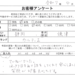 静岡県 焼津市 / 40代 / 女性のお客様からいただいたお声