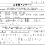 広島県 福山市 / 40代 / 女性のお客様からいただいたお声