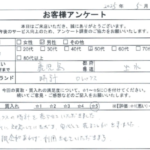 鹿児島県 出水市 / 50代 / 男性のお客様からいただいたお声