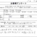 京都府 八幡市 / 50代 / 男性のお客様からいただいたお声