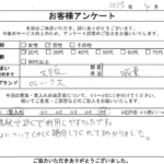 大阪府 城東区 / 20代 / 男性のお客様からいただいたお声