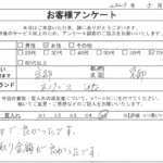 京都府 京都市 / 70代 / 女性のお客様からいただいたお声
