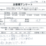 茨城県 水戸市 / 30代 / 男性のお客様からいただいたお声