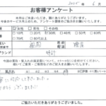 福岡県 糟屋郡 / 30代 / 女性のお客様からいただいたお声