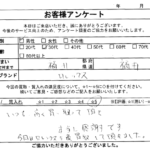 福井県 福井市 / 30代 / 男性のお客様からいただいたお声
