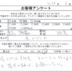 東京都 杉並区 / 70代 / 男性のお客様からいただいたお声