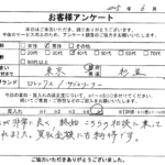 東京都 杉並区 / 40代 / 男性のお客様からいただいたお声
