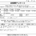 栃木県 栃木市 / 20代 / 男性のお客様からいただいたお声