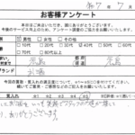 広島県 広島市 / 40代 / 男性のお客様からいただいたお声