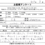 広島県 山県郡安芸太田町 / 50代 / 女性のお客様からいただいたお声