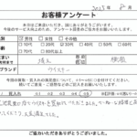 埼玉県 横瀬町 / 30代 / 男性のお客様からいただいたお声