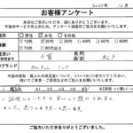 千葉県 松戸市 / 20代 / 女性のお客様からいただいたお声