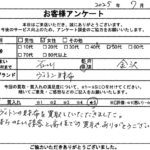 石川県 金沢市 / 50代 / 女性のお客様からいただいたお声