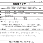 東京都 八王子市 / 50代 / 女性のお客様からいただいたお声