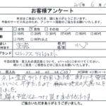 茨城県 水戸市 / 40代 / 男性のお客様からいただいたお声
