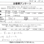 静岡県 静岡市 / 60代 / 男性のお客様からいただいたお声