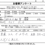 栃木県 下都賀郡壬生町 / 50代 / 男性のお客様からいただいたお声